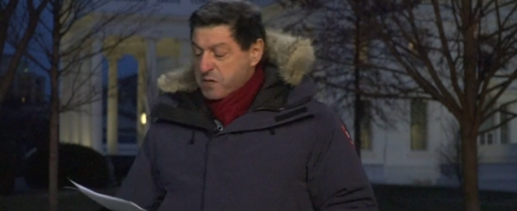 Real fur Canada Goose jacket worn by BBC News correspondent Respect for Animals